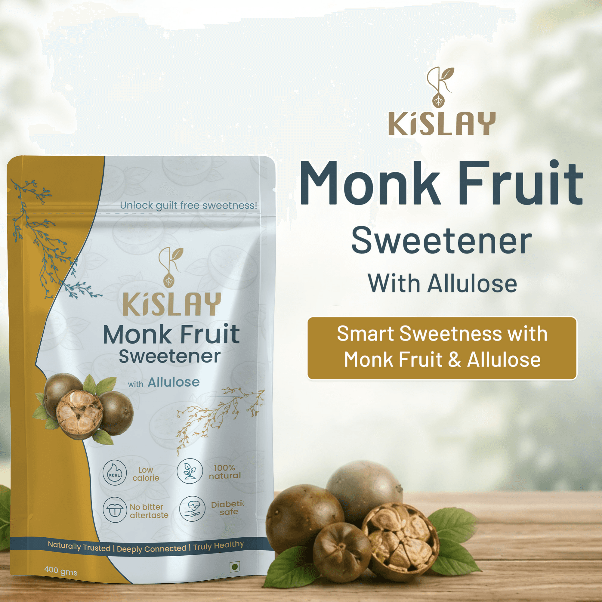 Monk Fruit Sweetener Powder with Allulose thumbnail 3