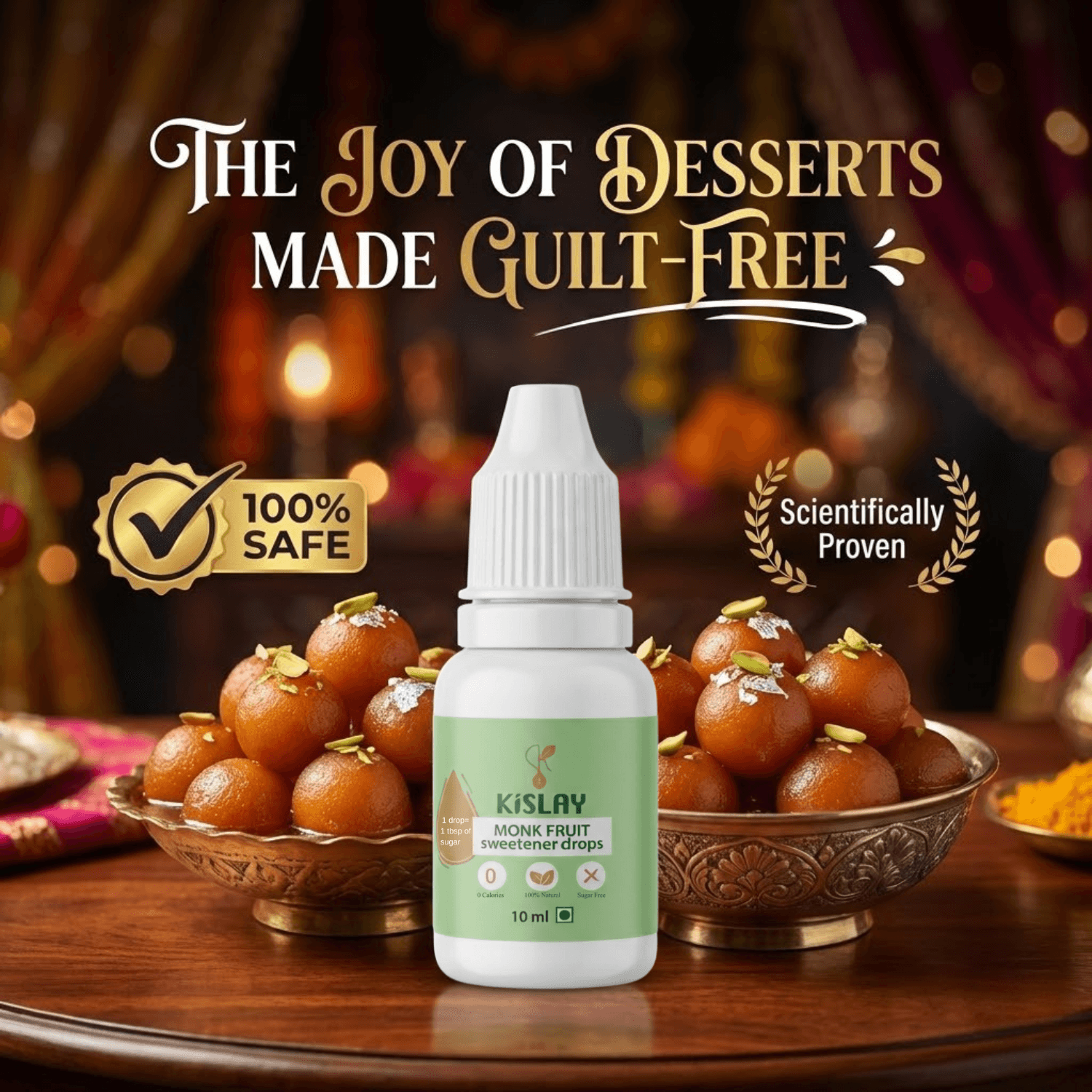 Kislay Monk Fruit Sweetener Drops thumbnail 3